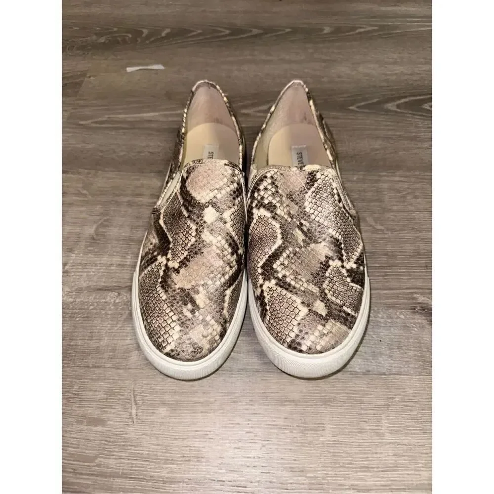 Steve Madden Snake Skin Slip On Shoes 9.5